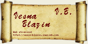 Vesna Blažin vizit kartica